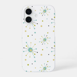 Funda Para iPhone 16 Era atómica Starburst de los años 50 Moderno de me