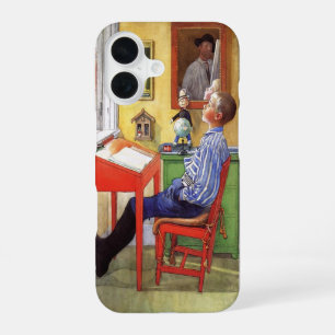 Funda Para iPhone 16 Esbjorn haciendo sus deberes de Carl Larsson