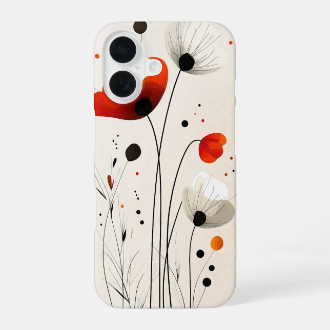 Funda Para iPhone 16 Esbozo otoñal (Reverso )