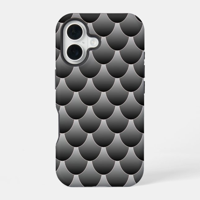 Funda Para iPhone 16 Escalas negras y grises (Reverso )