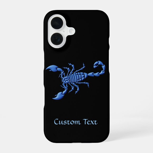 Funda Para iPhone 16 Escorpión azul (Reverso )