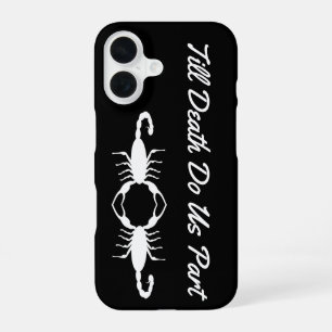 Funda Para iPhone 16 Escorpiones de boda blancos góticos personalizados