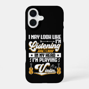 Funda Para iPhone 16 Escuchar Divertido En Mi Cabeza Estoy Tocando Mi V