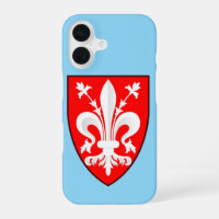 Escudo de Armas de Florencia Lirio Florentino Rojo