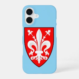 Funda Para iPhone 16 Escudo de Armas de Florencia Lirio Florentino Rojo