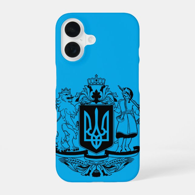 Funda Para iPhone 16 Escudo de armas mayor de Ucrania (Reverso )