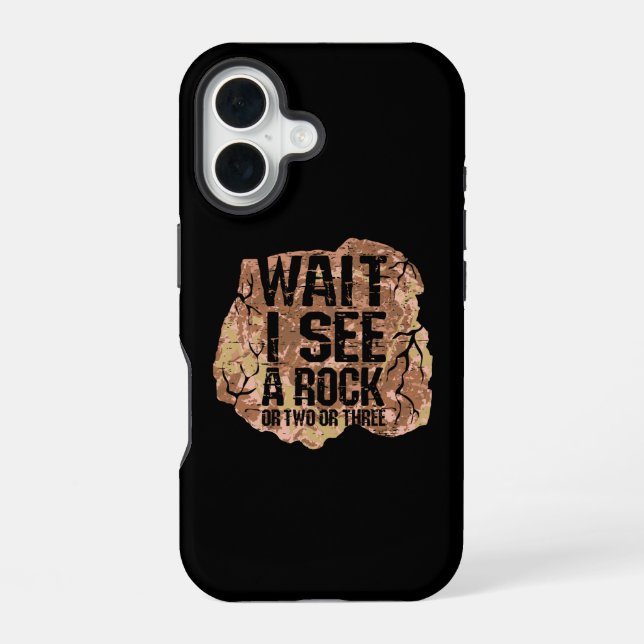 Funda Para iPhone 16 Espera A Ver Una Roca (Reverso )