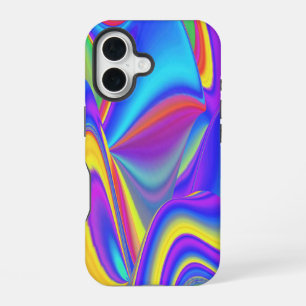 Funda Para iPhone 16 Espíritu de brisa de verano, Abstracto 3D Rainbowa
