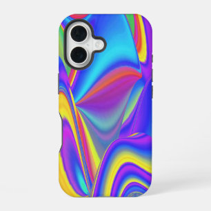 Funda Para iPhone 16 Espíritu de brisa de verano, arte de arcoíris abst