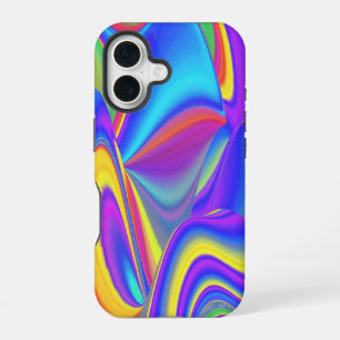 Funda Para iPhone 16 Espíritu de brisa de verano, arte de arcoíris abst