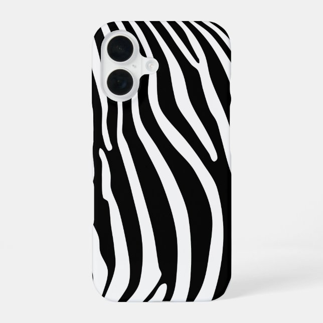 Funda Para iPhone 16 Estampado animal zebra (Reverso )