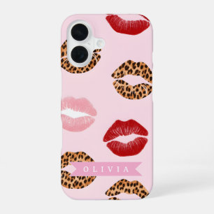 Funda Para iPhone 16 Estampado de labios personalizado con estampado de