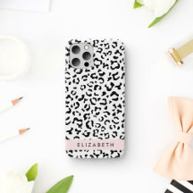 Estampado de leopardo, manchas, negro y blanco, tu