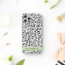 Estampado de leopardo, manchas, negro y blanco, tu