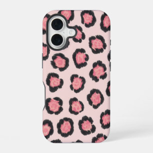 Funda Para iPhone 16 Estampado de leopardo rosa chic