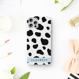 Funda Para iPhone 16 Estampado de Vaca, Manchas de Vaca, Negro y Blanco