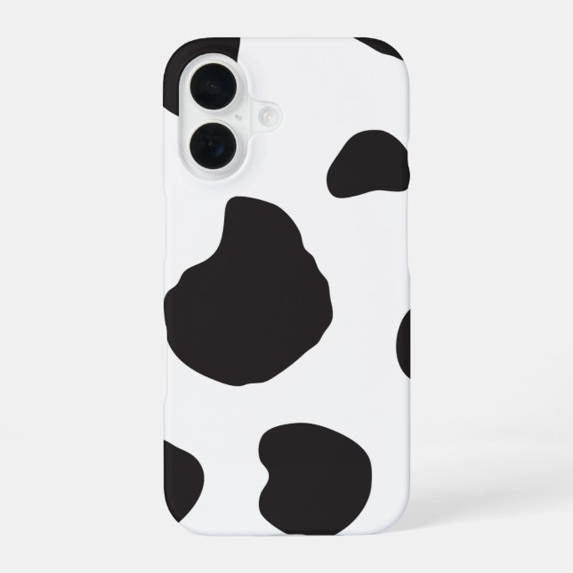 Funda Para iPhone 16 Estampado de vaca, Patrón de vaca, Manchas de vaca (Reverso )