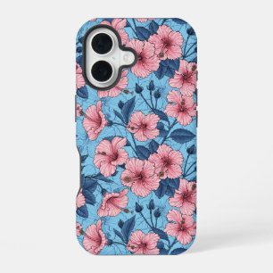 Funda Para iPhone 16 Estampado floral tropical de hibisco