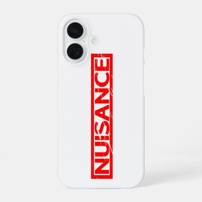Funda Para iPhone 16 Estampilla de molestias (Reverso )