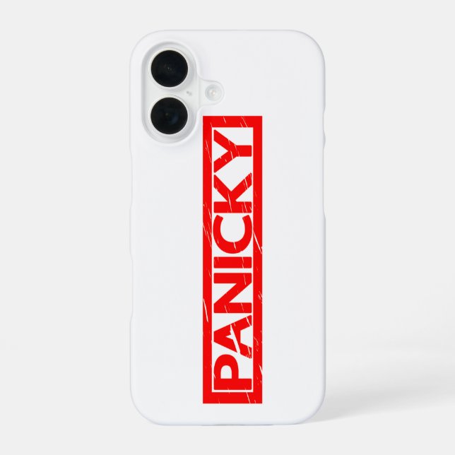 Funda Para iPhone 16 Estampilla de pánico (Reverso )