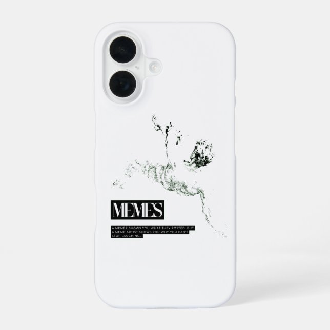 Funda Para iPhone 16 Estatua de Memer Thinking Falling (Reverso )