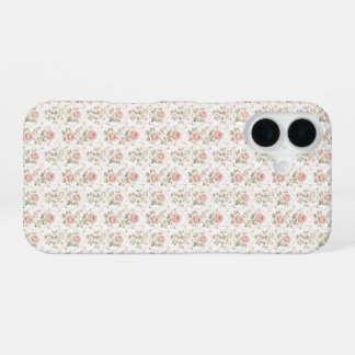 Funda Para iPhone 16 Estética Botánica Negra Romántica, Rubor Vintage
