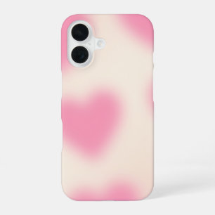 Funda Para iPhone 16 Estética Rosa Corazón Malhumorado 