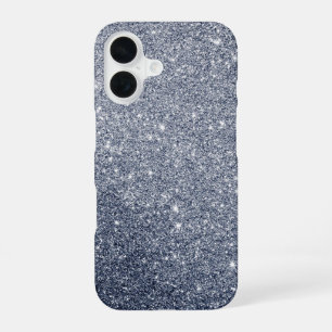 Funda Para iPhone 16 Estilo brillo gris plateado