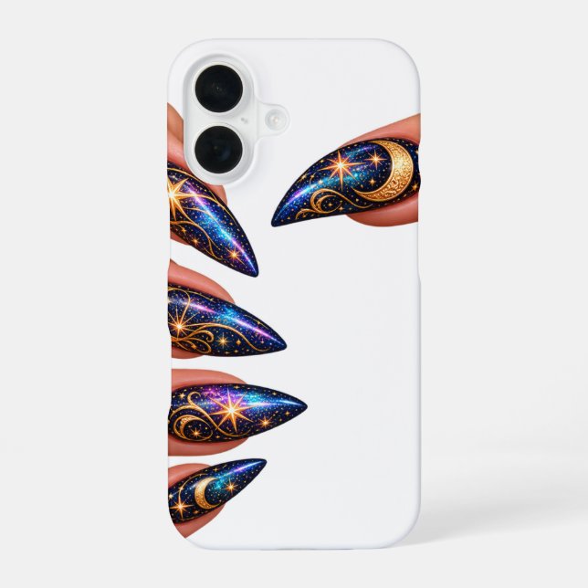Funda Para iPhone 16 estilo de uñas (Reverso )