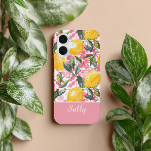 Funda Para iPhone 16 Estilo Mediterráneo Personalizado Patrón de Limón