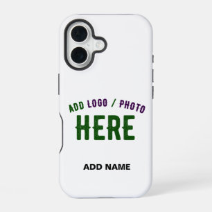 FUNDA PARA iPhone 16 ESTILOSO MODERNO PERSONALIZABLE BLANCO VERIFICADO
