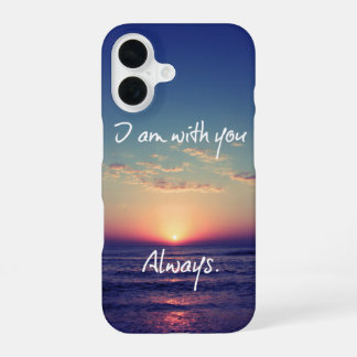 Funda Para iPhone 16 Estoy contigo Siempre Verso de la Biblia