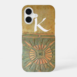Funda Para iPhone 16 ESTRELLA DE LA MAÑANA, amarillo, marrón, monograma