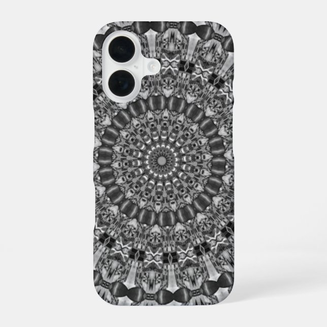 Funda Para iPhone 16 Estrella gris caleidoscopio (Reverso )