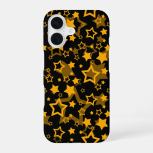 Funda Para iPhone 16 Estrellas Amarillas Doradas Diseño Brillante
