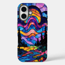 Estuche Aurora Borealis Stained Glass Phone