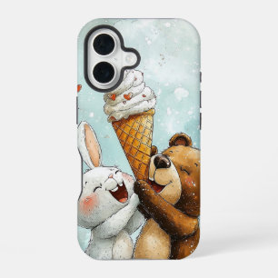 Funda Para iPhone 16 Estuche Bear Bunny Ice Cream Delight Cuant Anime P