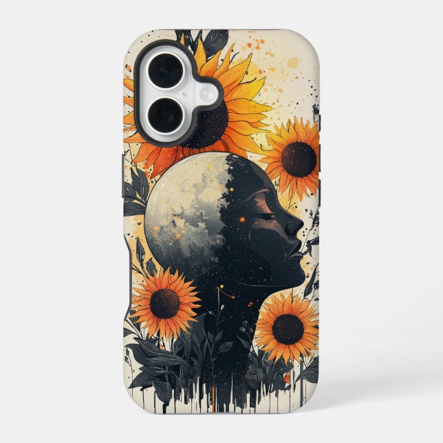 Funda Para iPhone 16 Estuche Boho Lunar Bloom Phone (Reverso )