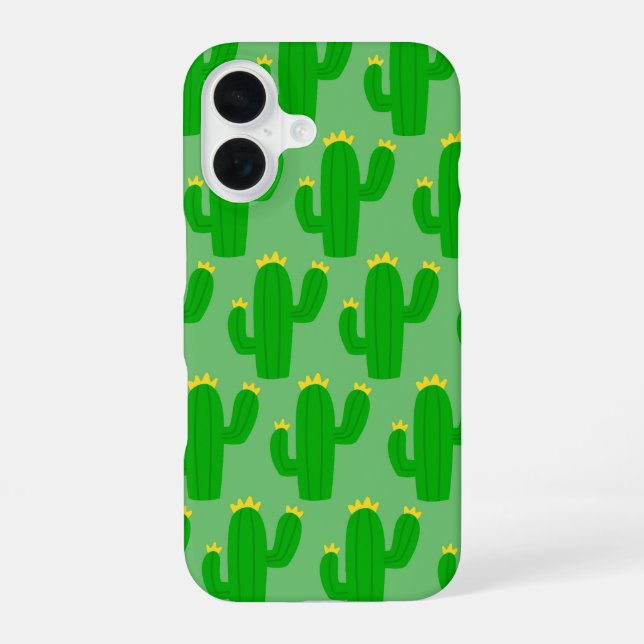 Funda Para iPhone 16 estuche cactus patrón iPhone / iPad (Reverso )