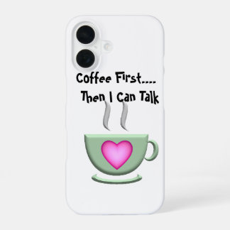 Funda Para iPhone 16 Estuche Coffee First iPhone