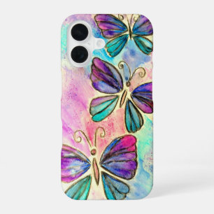 Funda Para iPhone 16 Estuche Cute Colorful Butterflies para iPhone