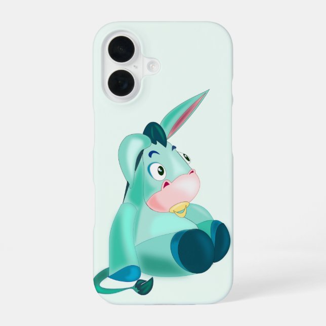 Funda Para iPhone 16 Estuche Cute Donkey para iPhone (Reverso )