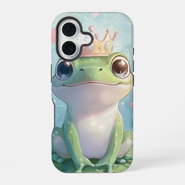 Funda Para iPhone 16 Estuche Cute Royal Frog Anime Phone (Reverso )