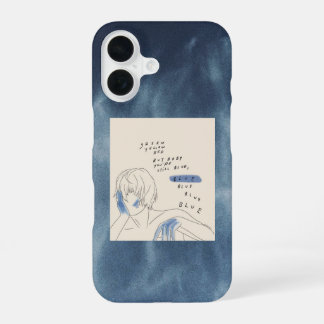 Funda Para iPhone 16 estuche de teléfono azul estético