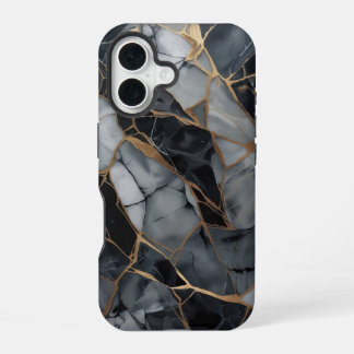 Funda Para iPhone 16 Estuche de teléfono con elegancia de piedra fractu