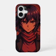 Estuche de teléfono de Chica de Anime fuerte
