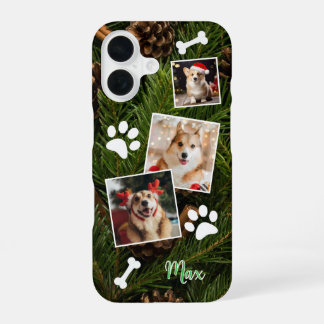Funda Para iPhone 16 Estuche de teléfono para perros de Navidades, Pers