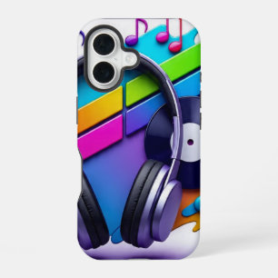 Funda Para iPhone 16 Estuche de teléfono Vibes de música vibrante - Aur