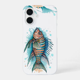 Funda Para iPhone 16 Estuche de teléfono - Watercolor Series: Lionfish