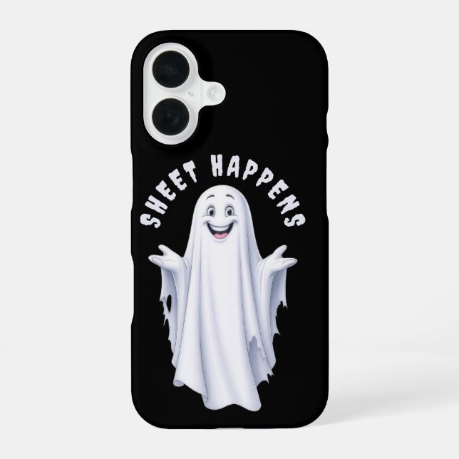Funda Para iPhone 16 Estuche divertido para teléfono fantasma (Reverso )
